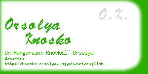 orsolya knosko business card